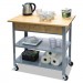 Vertiflex VRTVF53039 Countertop Serving Cart, 35.5w x 19.75d x 34.25h, Silver/Brown