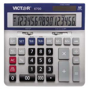 Victor VCT6700 Large Desktop Calculator, 16-Digit LCD