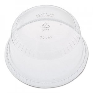 Dart SCCSDL58 Flat-Top Dome Cup Lids, Plastic, Fits 12-14, 20oz Cups, 50/Pack 20 Packs/Carton