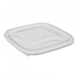 Pactiv PCTYSACLF05 EarthChoice Recycled Plastic Square Flat Lids, 5.5 x 5.5 x 0.75, Clear, 504/Carton