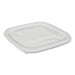 Pactiv PCTYSACLF05 EarthChoice Recycled Plastic Square Flat Lids, 5.5 x 5.5 x 0.75, Clear, 504/Carton