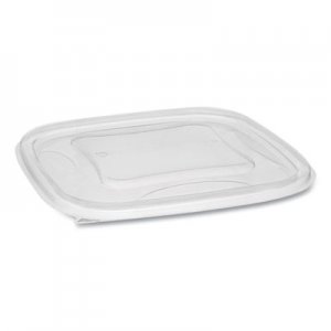 Pactiv PCTSACLF07 EarthChoice Recycled Plastic Square Flat Lids, 7.38 x 7.38 x 0.26, Clear, 300/Carton