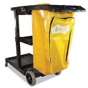 Impact IMP6850 Janitorial Cart, Three-Shelves, 20.5w x 48d x 38h, Yellow