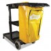 Impact IMP6850 Janitorial Cart, Three-Shelves, 20.5w x 48d x 38h, Yellow