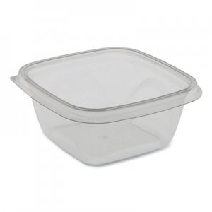 Pactiv PCTSAC0516 EarthChoice Recycled PET Square Base Salad Containers, 16 oz, 5 x 5 x 1.75, Clear, 504/Carton