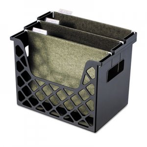 Officemate OIC26162 Recycled Desktop File Organizer, 3 Sections, Letter Size Files, 13.25" x 8.63" x 10.75", Black