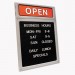 COSCO COS098221 Message/Business Hours Sign, 15 x 20 1/2, Black/Red