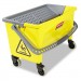 Rubbermaid Commercial HYGENE RCPQ90088YW HYGEN Press Wring Bucket for Microfiber Flat Mops, Yellow