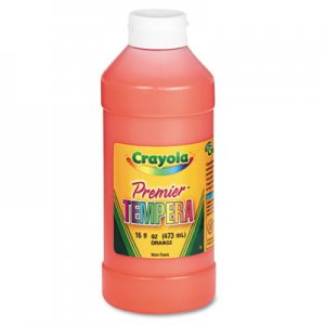 Crayola CYO541216036 Premier Tempera Paint, Orange, 16 oz