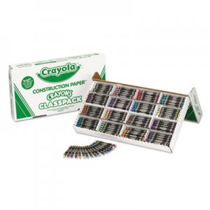 Crayola CYO521617 Construction Paper Crayons, Wax, 25 Sets of 16 Colors, 400/Box