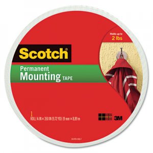 Scotch MMM110LONG Foam Mounting Double-Sided Tape, 3/4" Wide x 350" Long