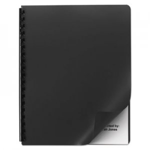 GBC SWI25703 Opaque Plastic Binding System Covers, 11 1/4 x 8 3/4, Black, 25/Pack