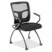 Lorell 8437435 Mesh Back Fabric Seat Nesting Chairs