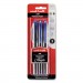 Uni-Ball UBC1498877 AIR Porous Rollerball Pen, Medium 0.7 mm, Blue Ink, Black/Blue Barrel, 3/Pack