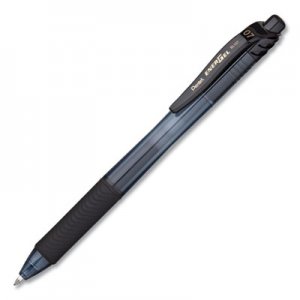Pentel PEN924586 EnerGel-X Retractable Gel Pen, Medium 0.7 mm, Black Ink/Barrel, 5/Pack
