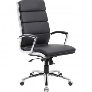 Boss B9471BK Contemporary Executive Highback In Caressoft Plus