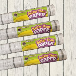 Teacher Created Resources 6331 White Wood Paper Board Roll
