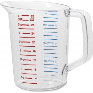 Rubbermaid Commercial 3216CLECT Bouncer 1 Quart Measuring Cup