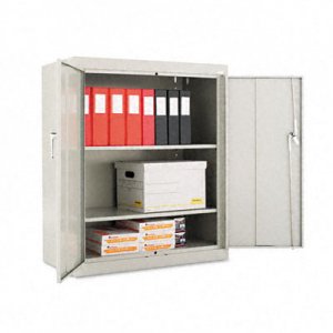 Alera CM4218LG Assembled Welded Storage Cabinet, 36w x 18d x 42h, Light Gray