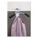 Alba ABAPMMOUSPART Hanger Shaped Partition Coat Hook, Silver/Black, 15 x 4 1/2 x 7 7/8