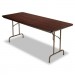 Alera ALEFT727230MY Wood Folding Table, Rectangular, 72w x 29 3/4d x 29h, Walnut