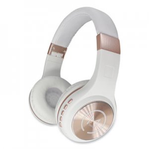 Morpheus 360 MHSHP5500R SERENITY Stereo Wireless Headphones with Microphone, White with Rose Gold Accents