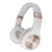 Morpheus 360 MHSHP5500R SERENITY Stereo Wireless Headphones with Microphone, White with Rose Gold Accents