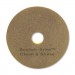 Scotch-Brite MMM09544 Clean and Shine Pad, 17" Diameter, Yellow/Gold, 5/Carton