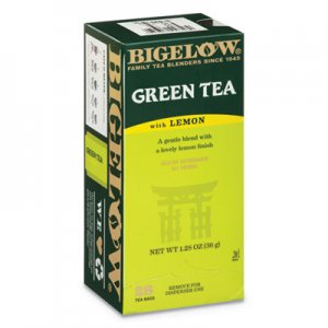 Bigelow BTC10346 Green Tea with Lemon, Lemon, 0.34 lbs, 28/Box