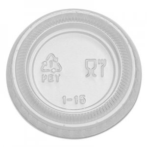 Dixie DXEPL10CLEAR Plastic Portion Cup Lid, Fits 1 oz Portion Cups, Clear, 4800/Carton