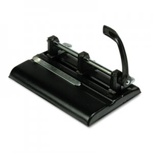 Master MAT1325B 40-Sheet Lever Action Two- to Seven-Hole Punch, 9/32" Holes, Black