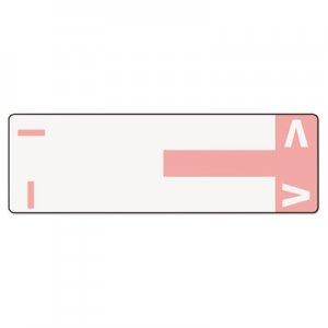 Smead SMD67160 AlphaZ Color-Coded First Letter Combo Alpha Labels, I/V, 1.16 x 3.63, Pink/White, 5