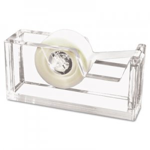 Kantek KTKAD60 Desktop Tape Dispenser, 1" Core, Heavy Cast Acrylic, Clear