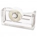 Kantek KTKAD60 Desktop Tape Dispenser, 1" Core, Heavy Cast Acrylic, Clear