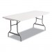 Alera ALE65600 Resin Rectangular Folding Table, Square Edge, 72w x 30d x 29h, Platinum