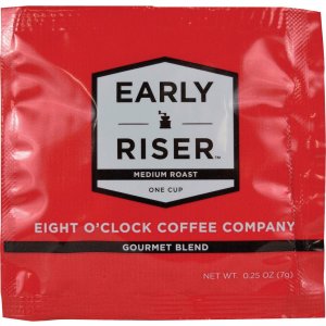Eight O'Clock Coffee CCFEOC1R Early Riser Medium Roast Regular Coffee Soft Pod