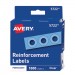 Avery AVE05722 Dispenser Pack Hole Reinforcements, 1/4" Dia, Clear, 1000/Pack, (5722)