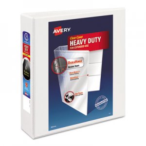 Avery AVE05504 Heavy-Duty Non Stick View Binder with DuraHinge and Slant Rings, 3 Rings, 2" Capacity, 11 x 8