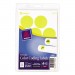 Avery AVE05499 Printable Removable Color-Coding Labels, 1 1/4" dia, Neon Yellow, 400/Pack
