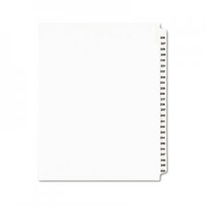 Avery AVE01339 Preprinted Legal Exhibit Side Tab Index Dividers, Avery Style, 25-Tab, 226 to 250, 11 x 8.5