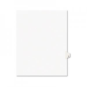 Avery AVE01419 Preprinted Legal Exhibit Side Tab Index Dividers, Avery Style, 26-Tab, S, 11 x 8.5, White, 25