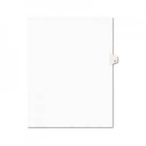 Avery AVE01410 Avery-Style Legal Exhibit Side Tab Dividers, 1-Tab, Title J, Ltr, White, 25/PK
