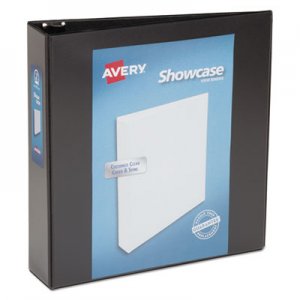 Avery AVE19700 Showcase Economy View Binder with Round Rings, 3 Rings, 2" Capacity, 11 x 8.5, Black
