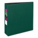 Avery AVE27653 Durable Non-View Binder with DuraHinge and Slant Rings, 3 Rings, 3" Capacity, 11 x 8.5, Green
