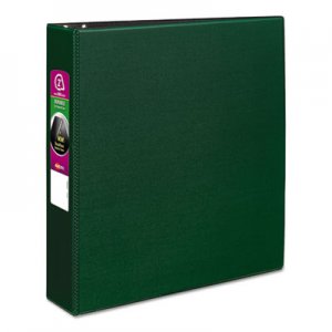 Avery AVE27553 Durable Non-View Binder with DuraHinge and Slant Rings, 3 Rings, 2" Capacity, 11 x 8.5, Green