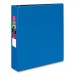 Avery AVE27551 Durable Non-View Binder with DuraHinge and Slant Rings, 3 Rings, 2" Capacity, 11 x 8.5, Blue