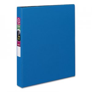 Avery AVE27251 Durable Non-View Binder with DuraHinge and Slant Rings, 3 Rings, 1" Capacity, 11 x 8.5, Blue