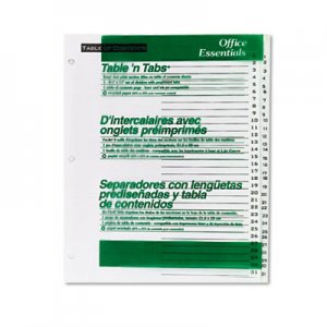 Office Essentials 11680 Table 'n Tabs Dividers, 31-Tab, Letter