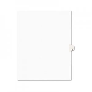 Avery AVE11924 Avery-Style Legal Exhibit Side Tab Divider, Title: 14, Letter, White, 25/Pack