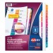 Avery AVE11163 Customizable TOC Ready Index Multicolor Dividers, 8-Tab, Letter